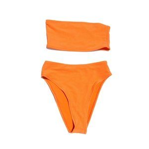 Frankies Bikinis Jenna Ribbed Bandeau Bikini Set